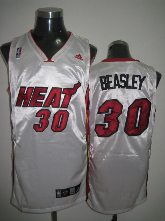 Miami Heat Beasley White Red Black Jersey